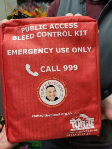 Red public access emergency bleed pack