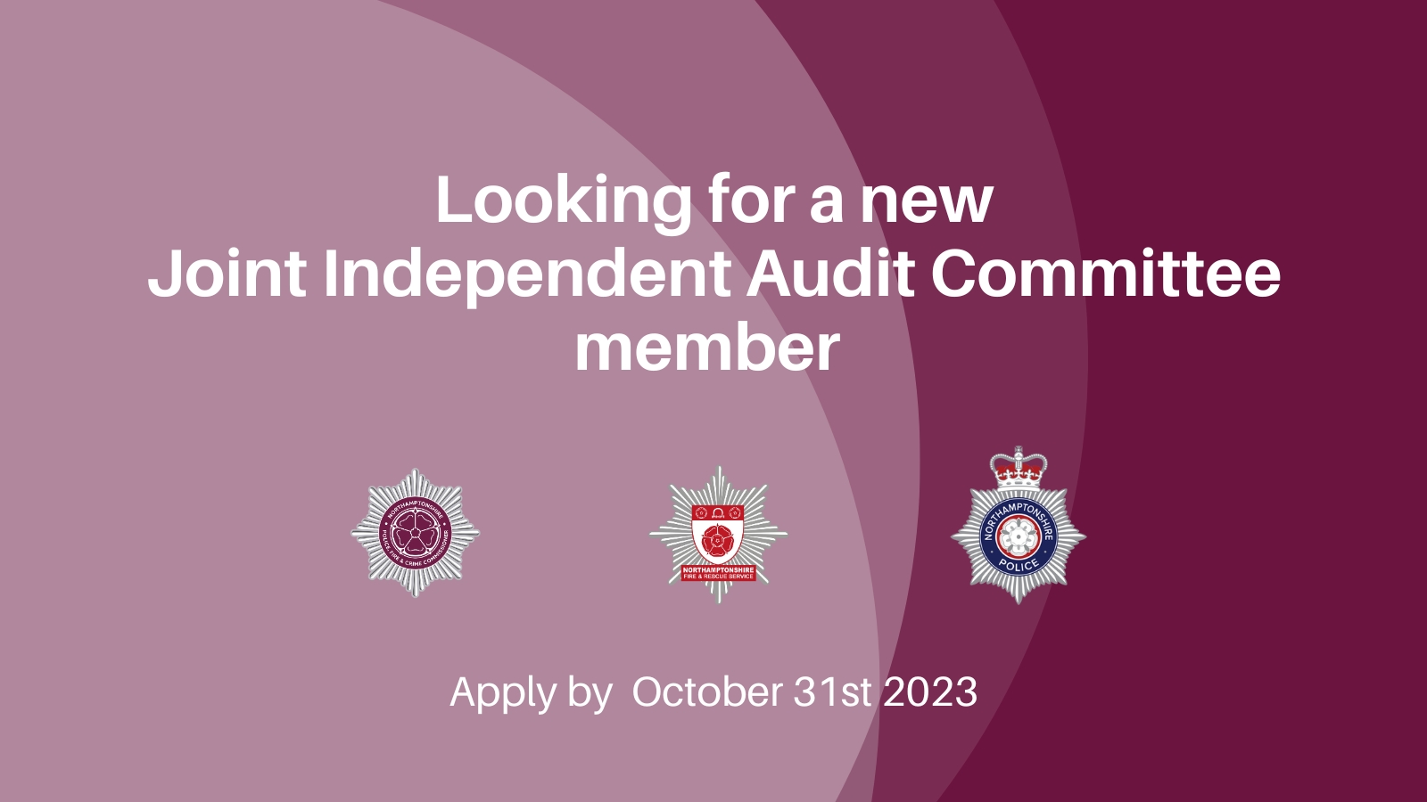 Looking for a new Joint Audit Committee member Apply by 31st October 2023