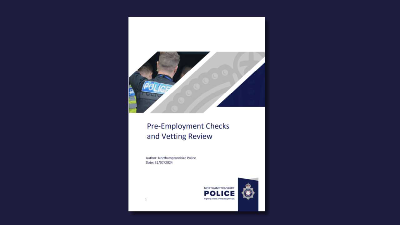 Pre-employment checks and vetting review