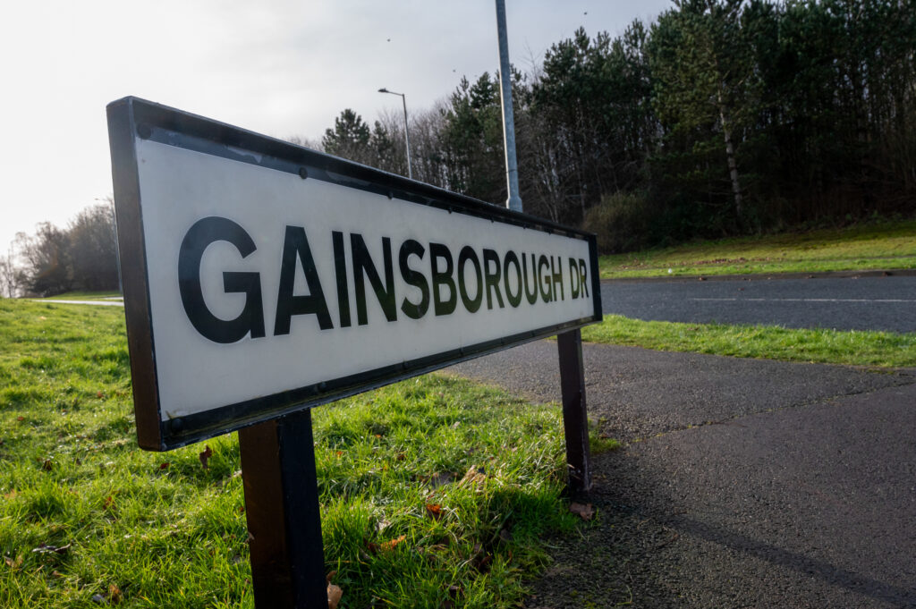 GAINSBOROUGH DRIVE road sign