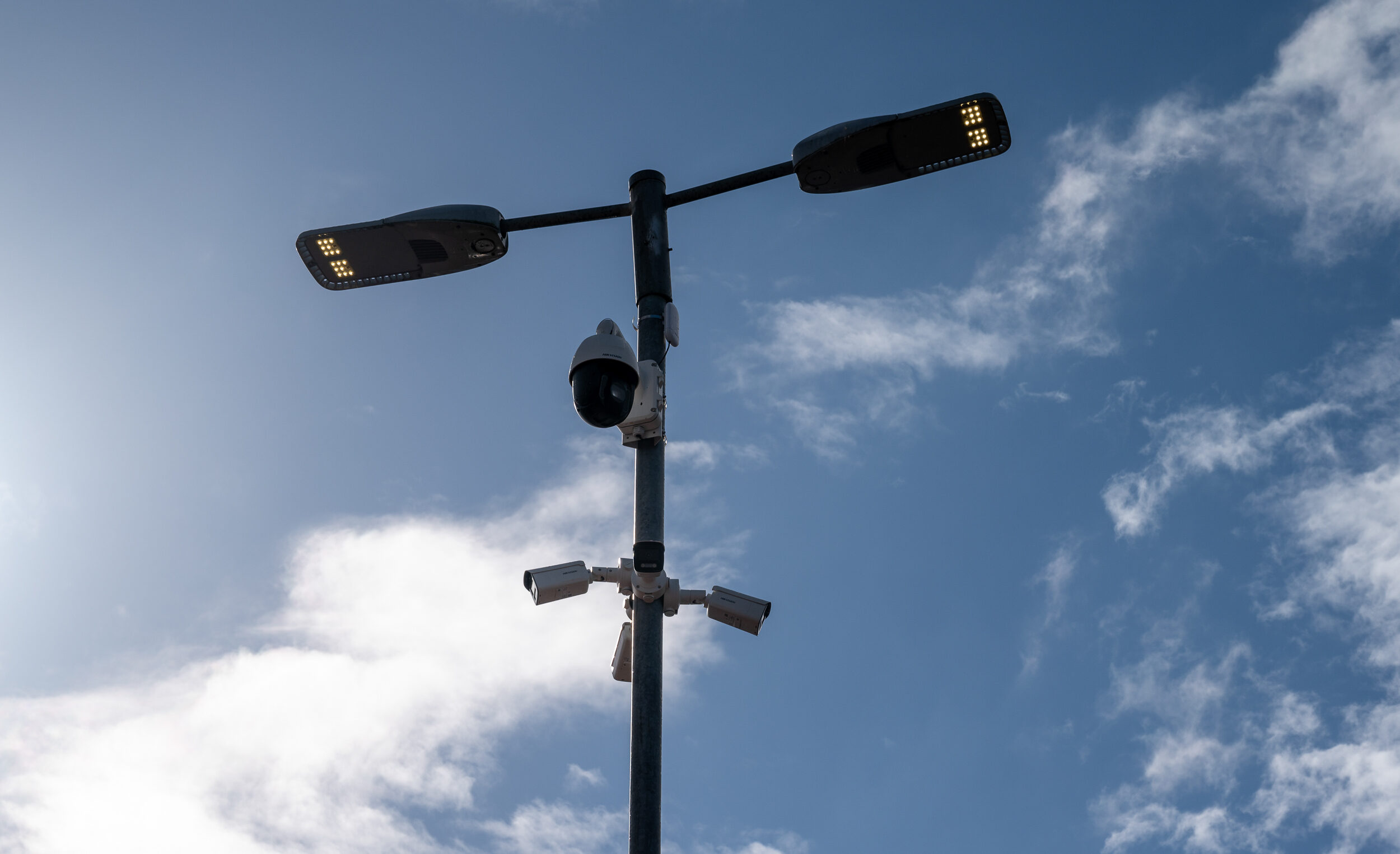 Photograph shows some of the CCTV cameras that have been added to the service stations.