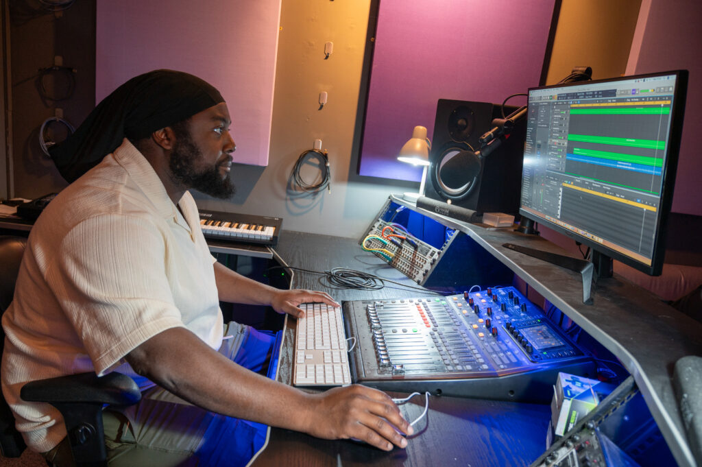 Director Ashley Samuels-McKenzie pictured in the studio.