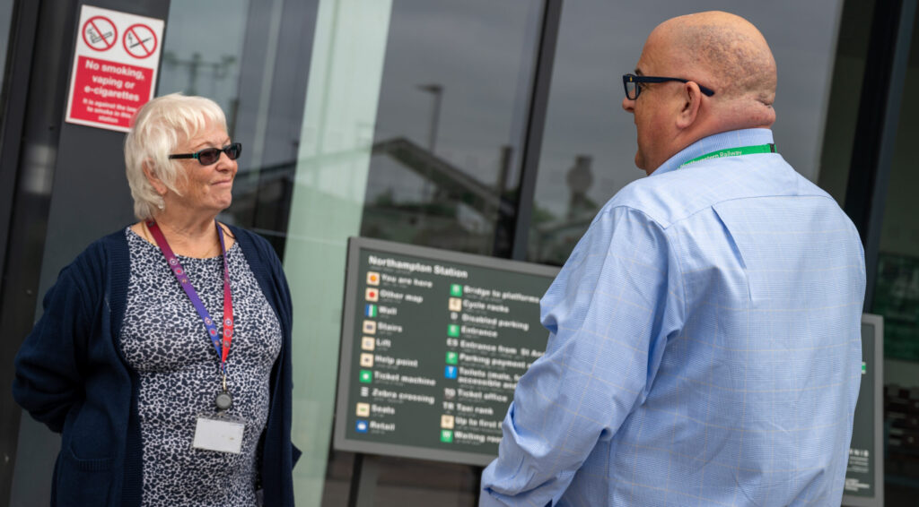 Commissioner Danielle Stone and Customer Experience Manager Mark Thompson