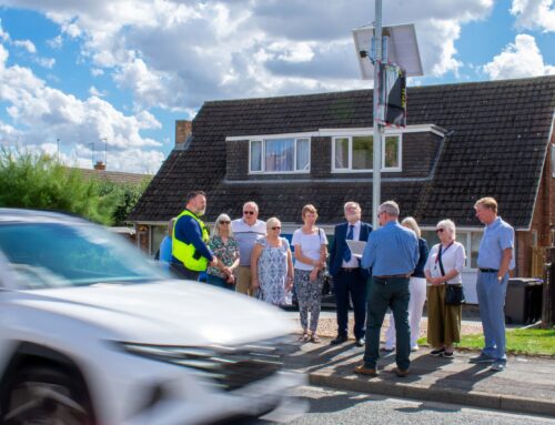 Commissioner helps to fund speed limit signs to make roads safer for users in Abington Vale